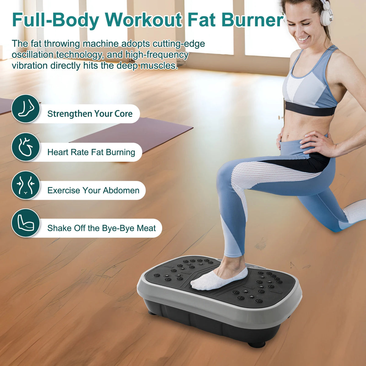 Whole Body Vibration Plate Machine For Home Fitness Exercise