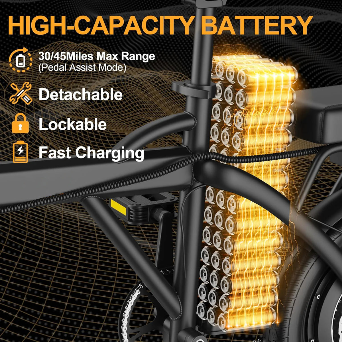 Ladped 14 Inch Foldable Electric Bike With Two Seats
