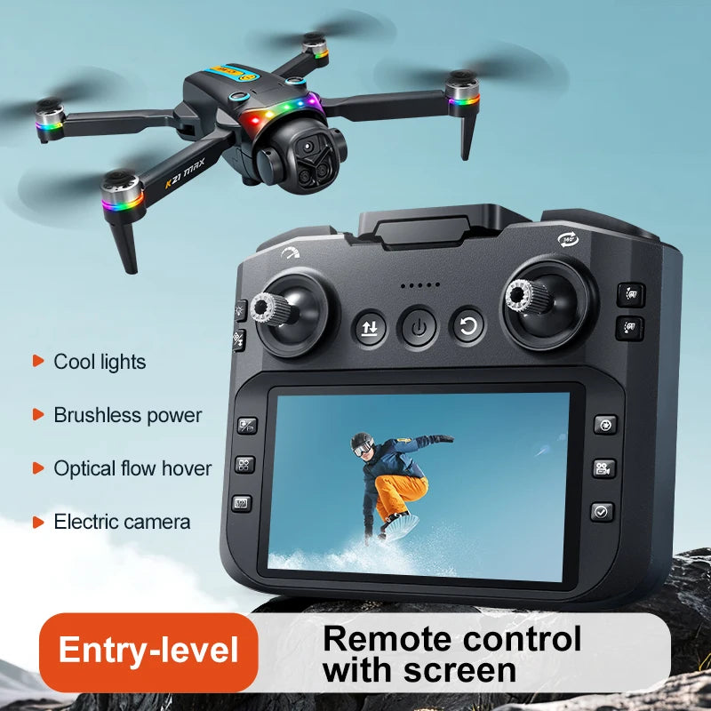 FPV Drone With Built In Screen Remote Controller No Phone