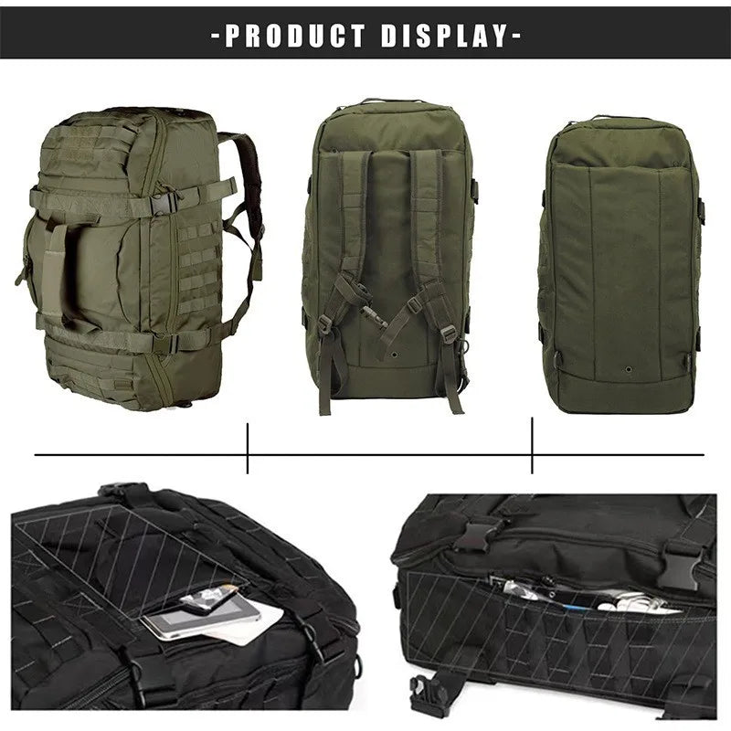 LQARMY Waterproof Duffel Bag Large Capacity Travel Luggage Weekend Tote