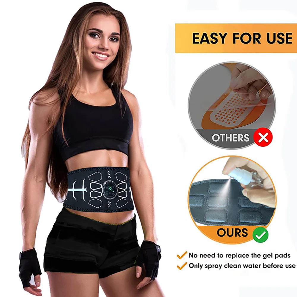 Brangdy EMS Abdominal Toning Belt Muscle Stimulator Abs Trainer
