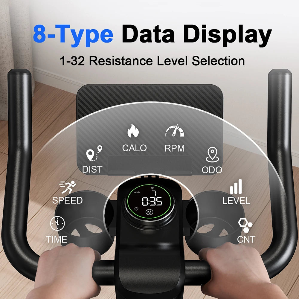 Superun 32 Level Magnetic Resistance Stationary Exercise Bike