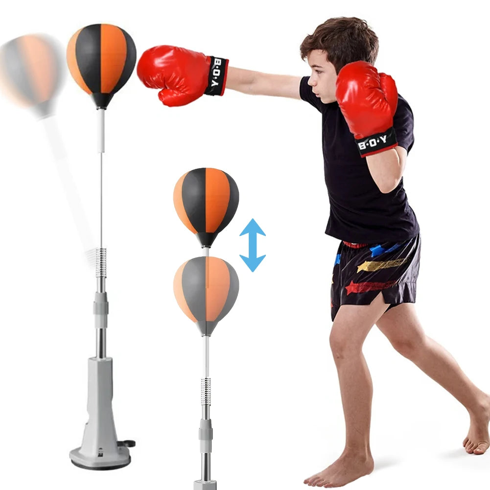 Jocestyle Adjustable Boxing Bag With Stand And Reflex Ball Kit