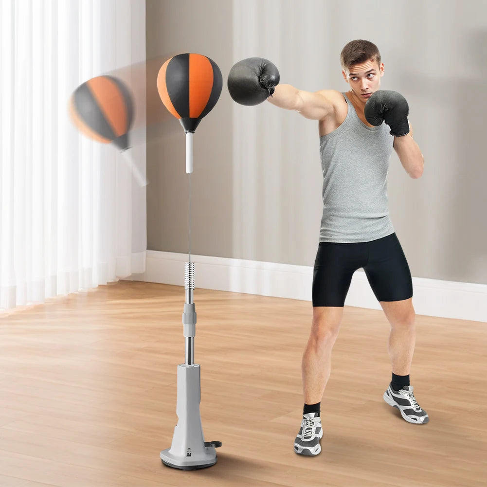Jocestyle Adjustable Boxing Bag With Stand And Reflex Ball Kit