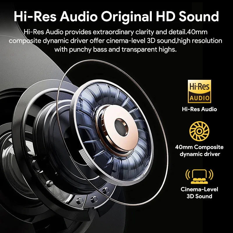 QC H3 ANC Wireless Headphones Bluetooth 5.4 HiRes Headset