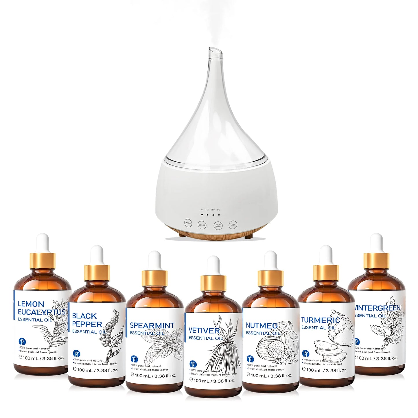 HIQILI Essential Oil Fragrances Pure Aromatherapy Diffuser