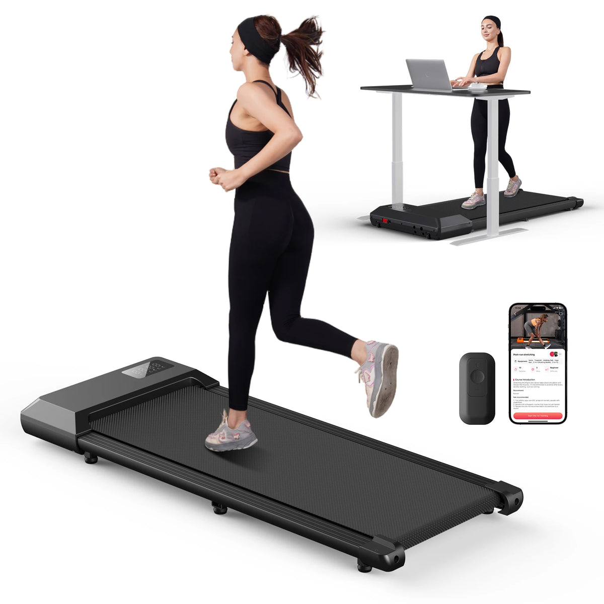 Superun Home Treadmill With Digital Display And Wireless Heart Monitor