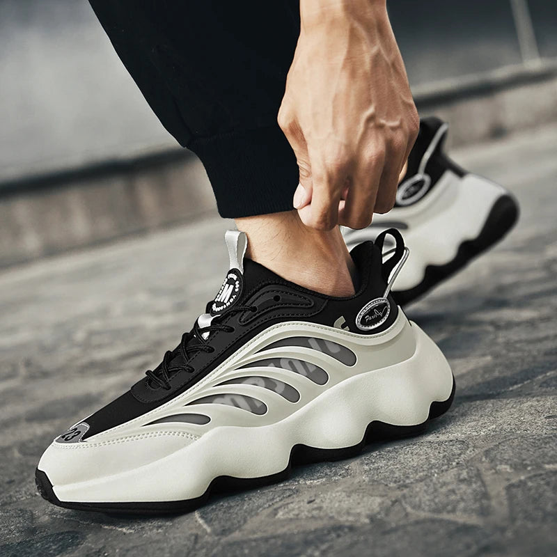Lexsan Men's Breathable Casual Sneakers Lace Up Running Shoes