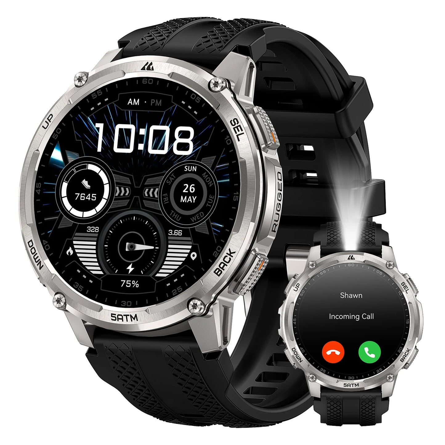 Kospet Tank T4C Smartwatch Dual Band GPS Rugged Outdoor 50M Waterproof