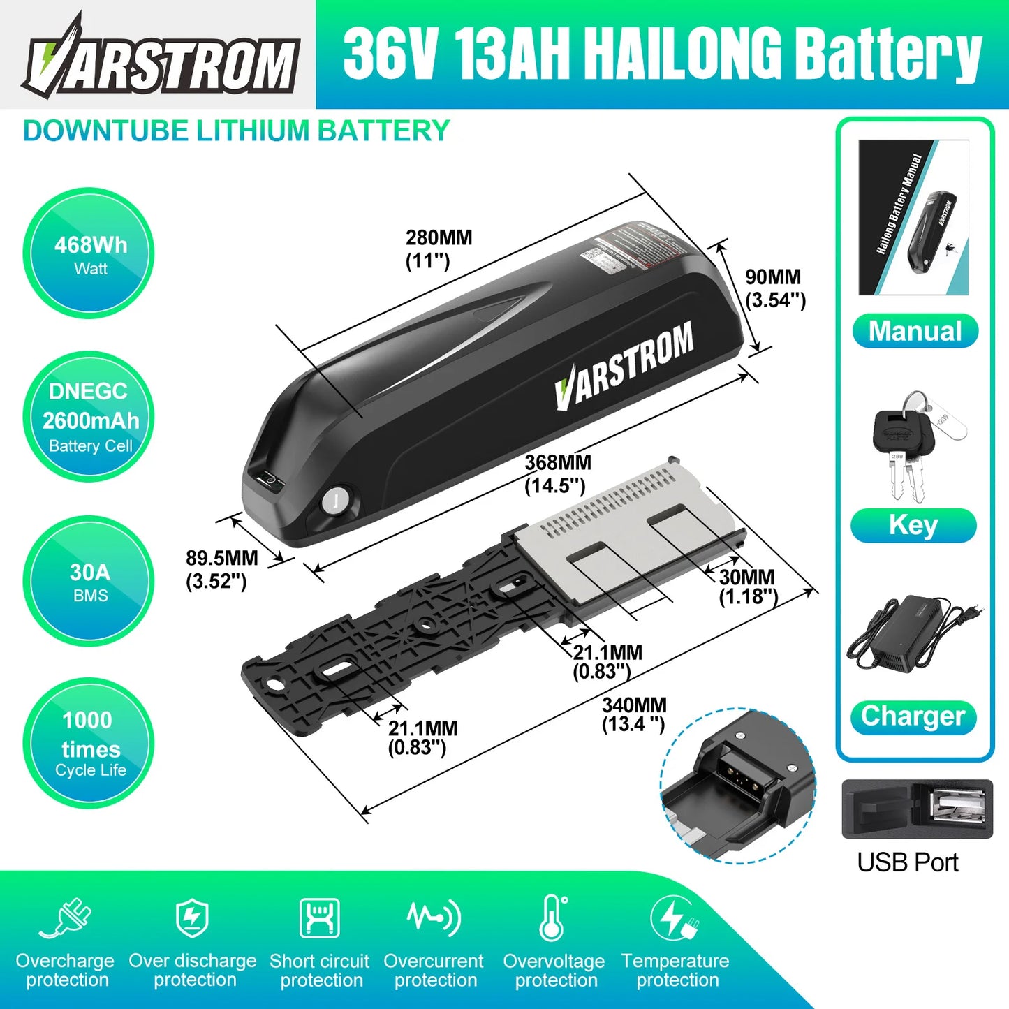 Hailong Professional Ebike Battery Downtube Power Pack