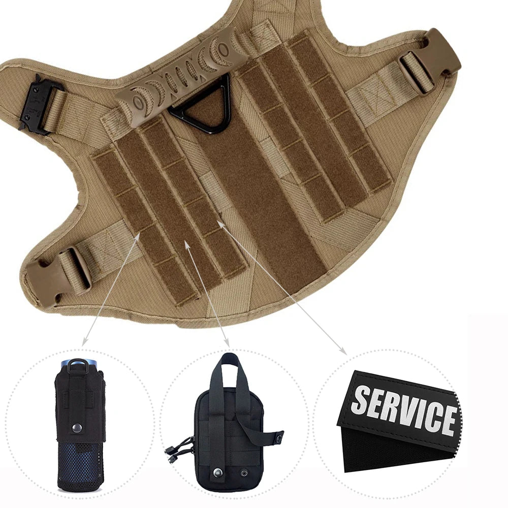 Nylon Dog Harness And Leash Set With Padded Quick-Release Buckle