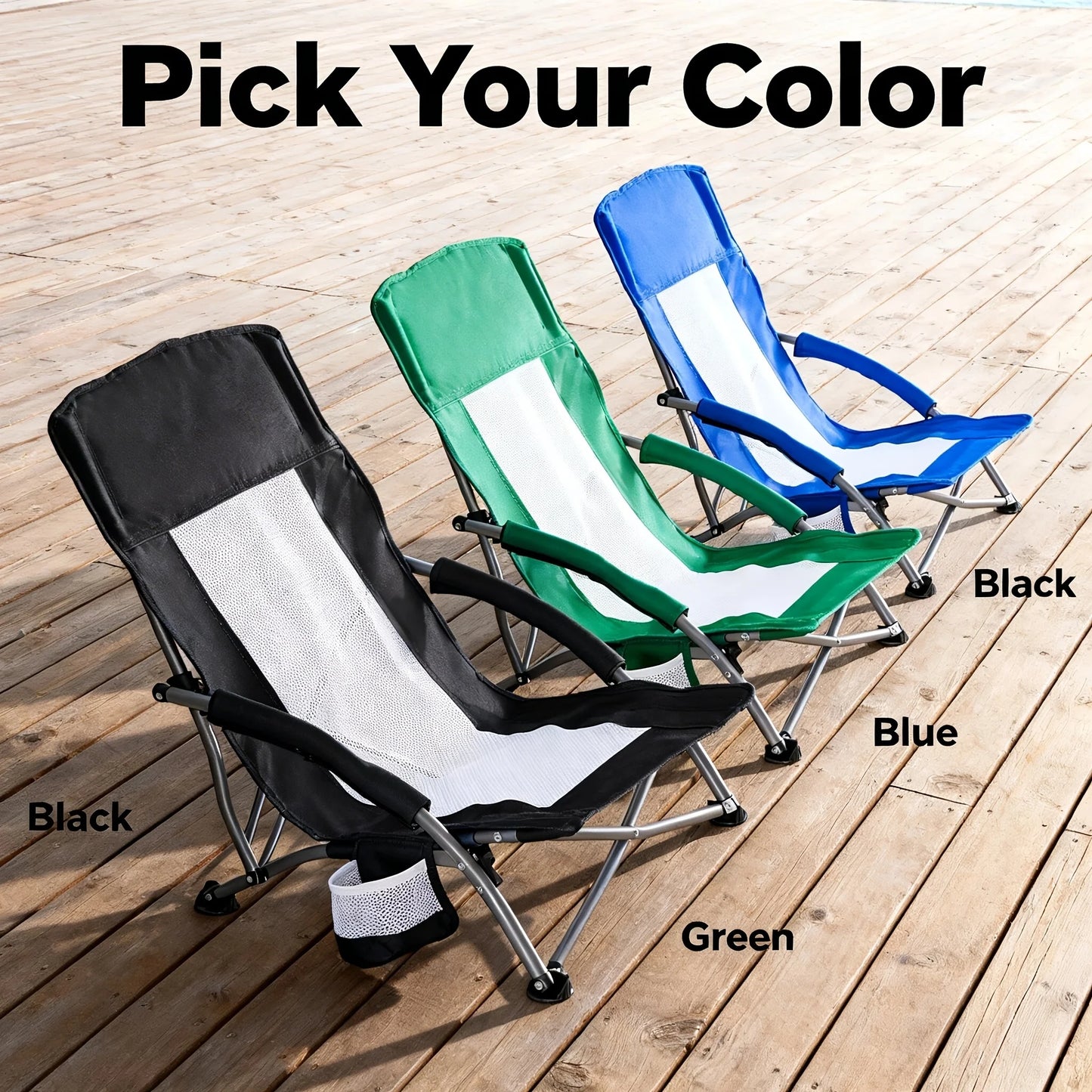 Portable Folding Patio Chaise Lounge With Carry Bag And Pocket