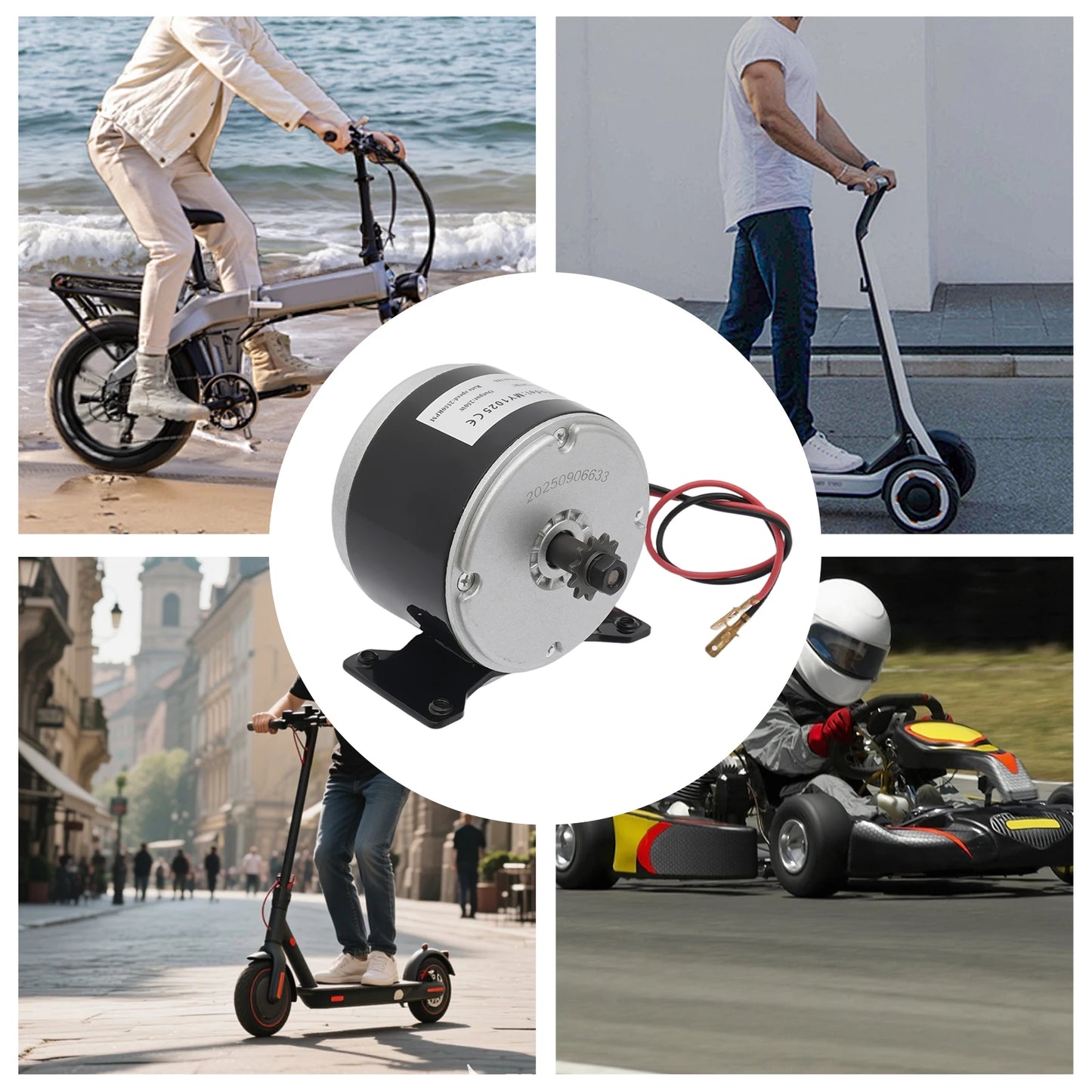 250W 24V Pure Copper Brushed Electric Scooter Motor