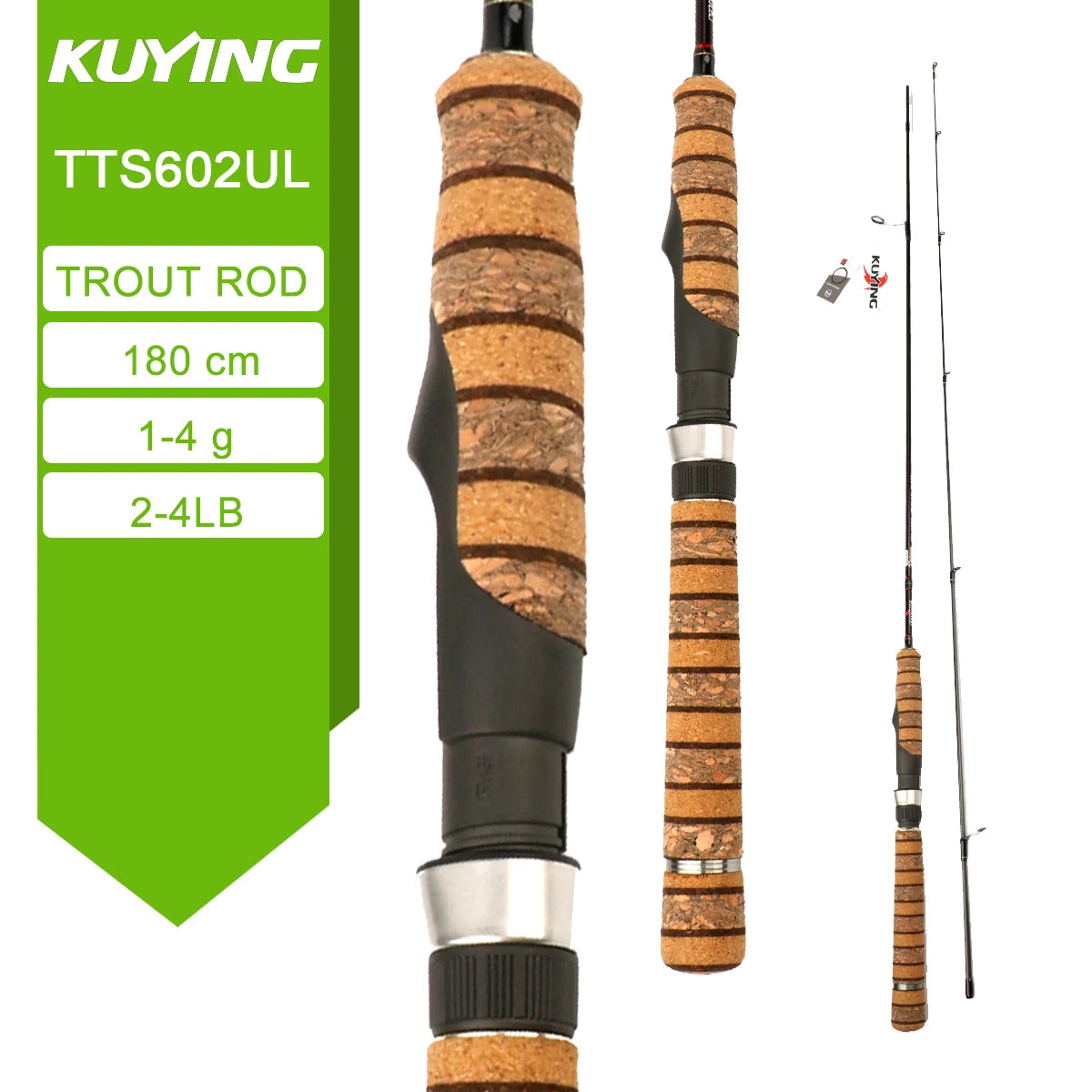 Kuying Teton Carbon Fiber Lightweight Fishing Rod With Fuji Guides
