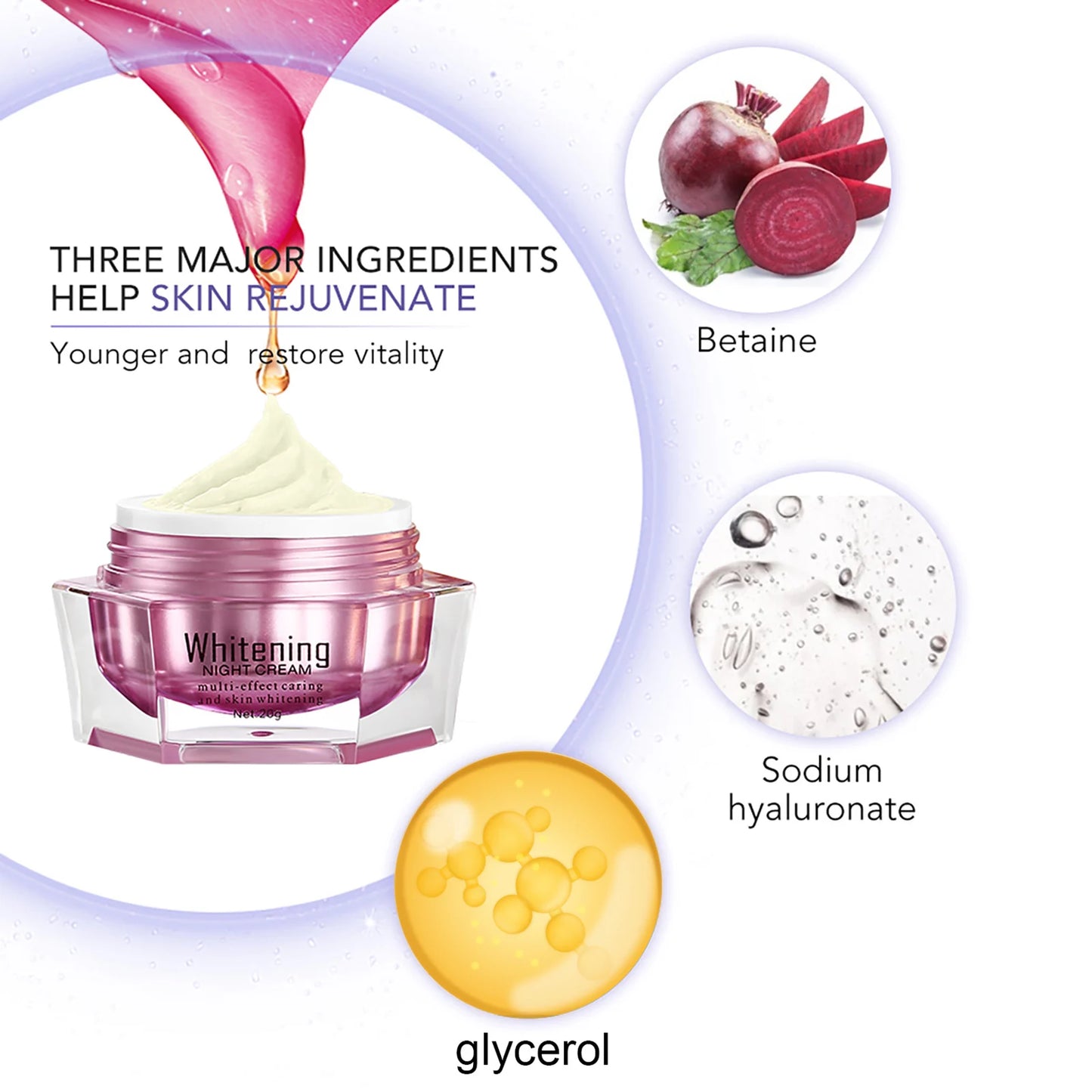 AILKE Lightening Face Cream, Antioxidant, Color Correction, Firming, With Sodium Hyaluronate, Clean Skin Facial Cream