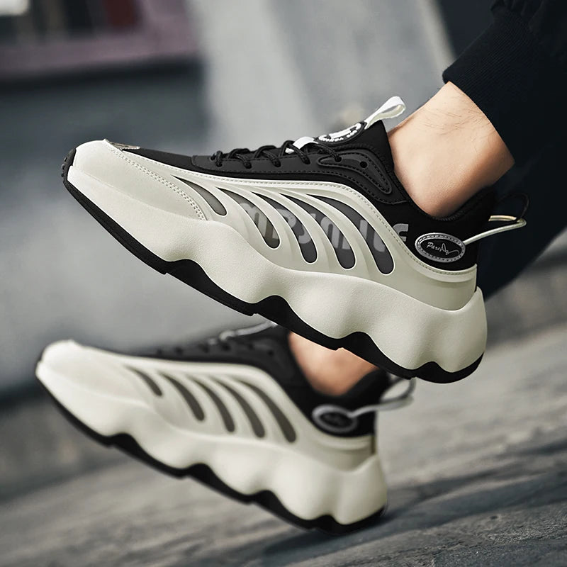 Lexsan Men's Breathable Casual Sneakers Lace Up Running Shoes