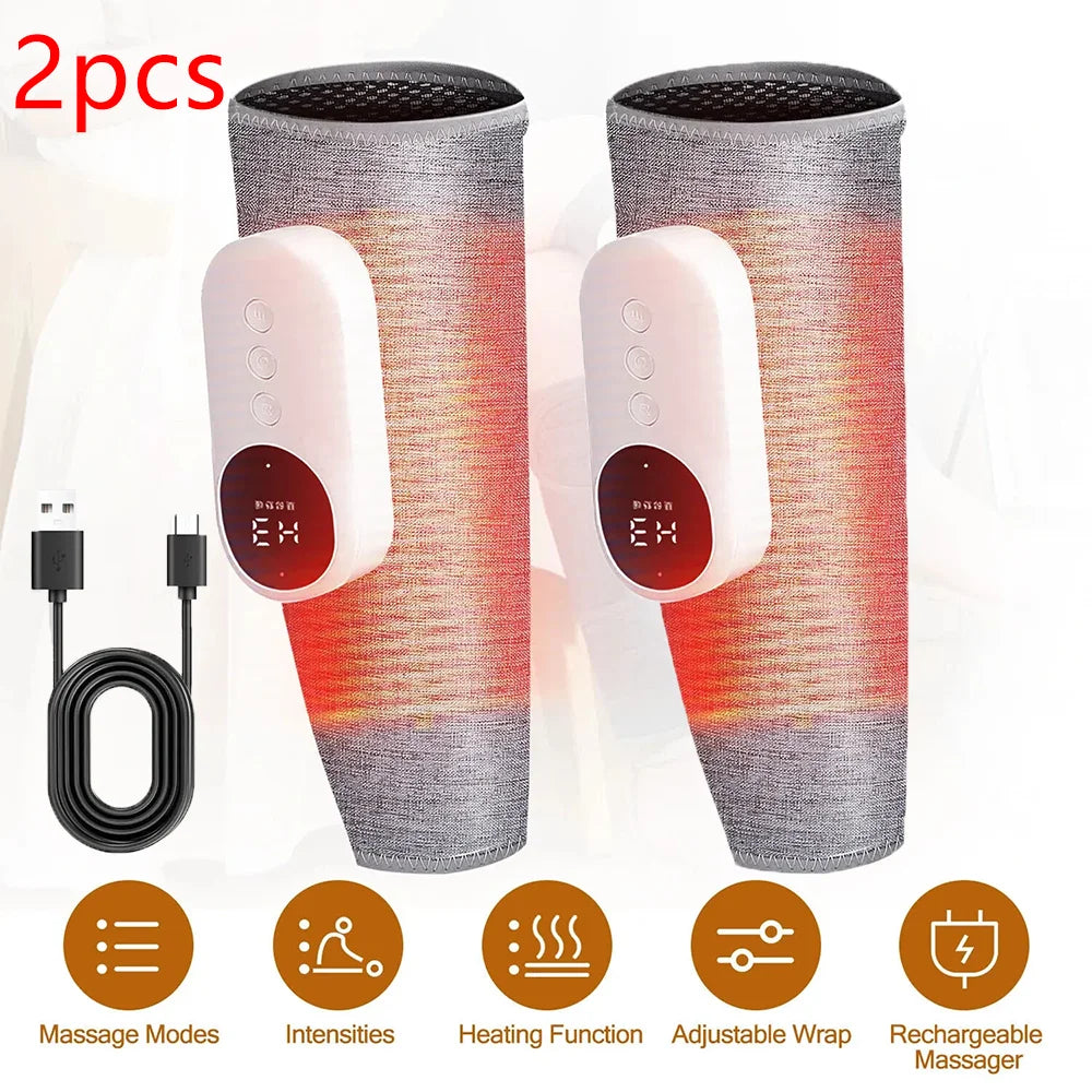 Heated Leg And Calf Massager With Adjustable Air Compression