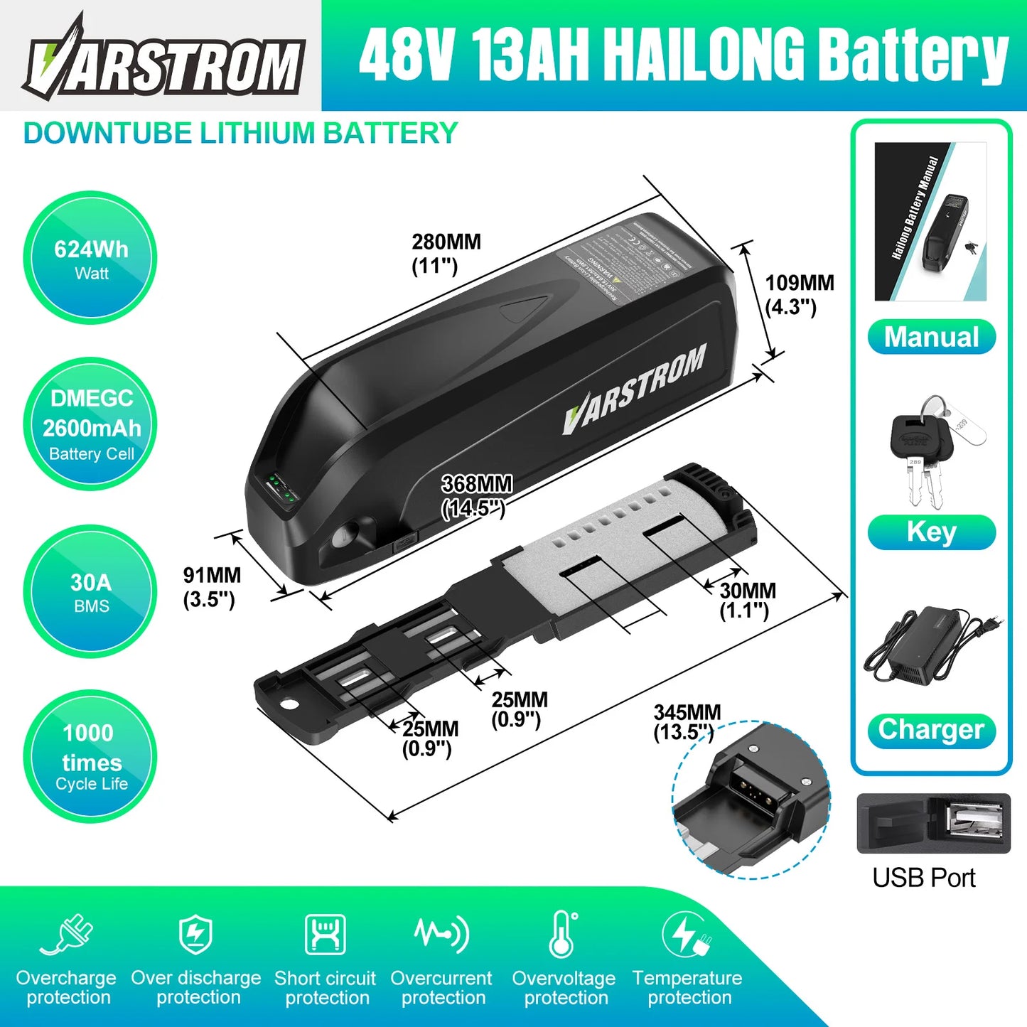 Hailong Professional Ebike Battery Downtube Power Pack