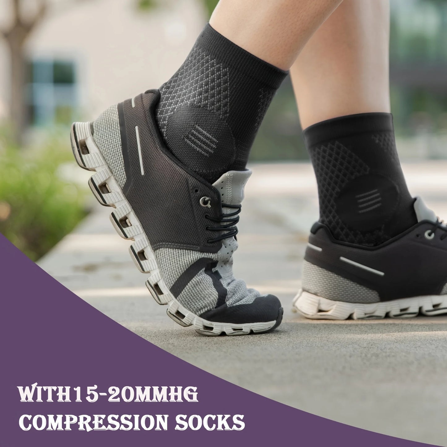 Open-Toe Neuropathy Compression Socks With Arch Support