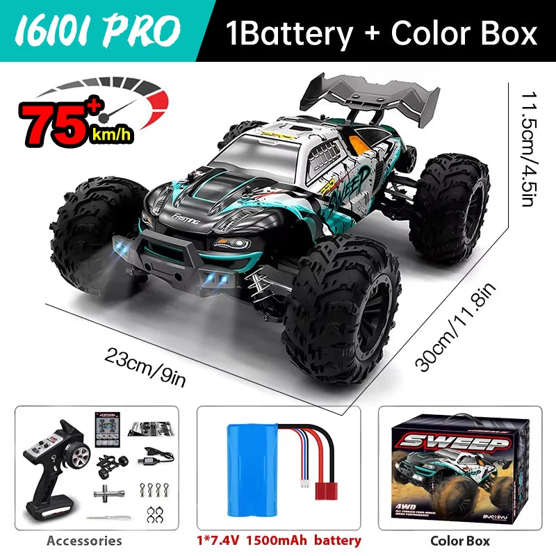 Wltoys 16101 Pro 4WD Remote Control Monster Truck LED Lights