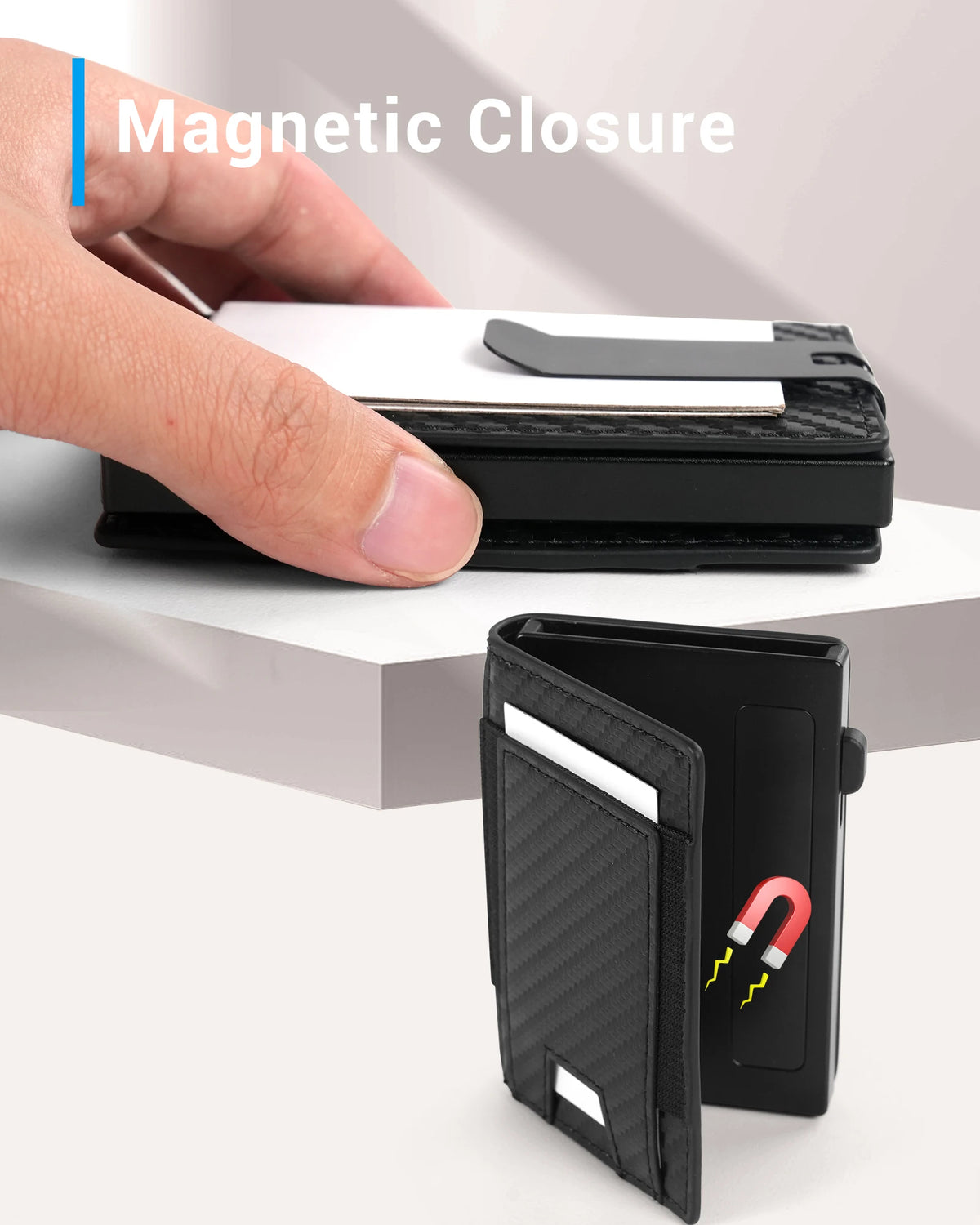 Ztellhim Slim Aluminum RFID Blocking Wallet With Money Clip