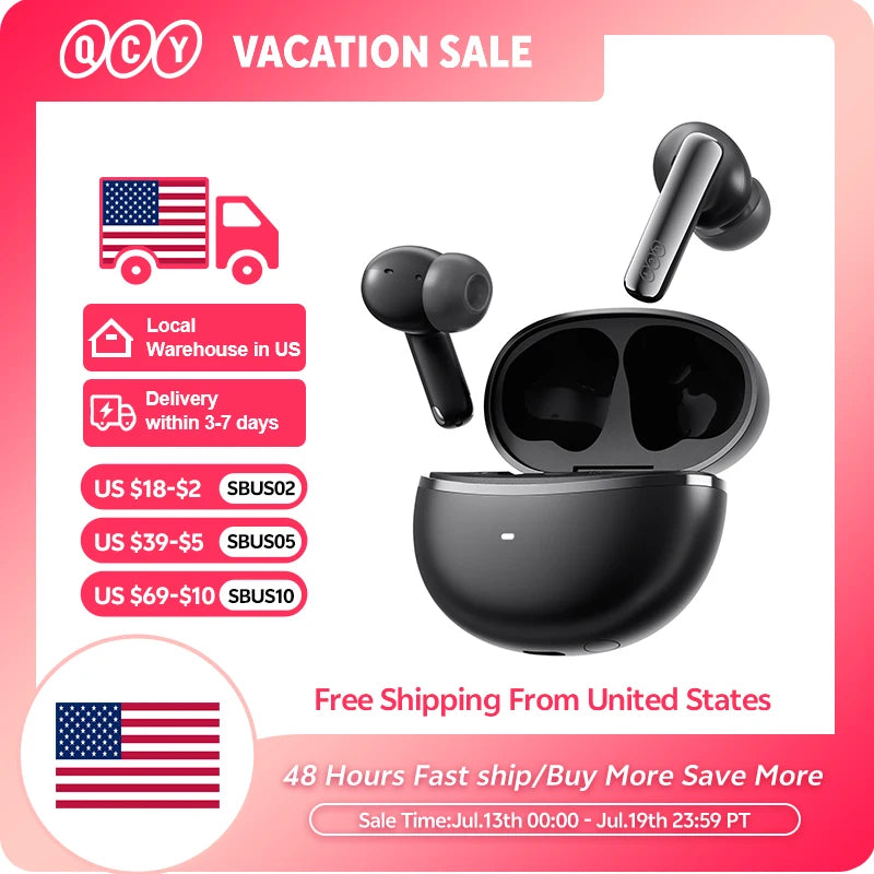 QCY HT18 Wireless Earphones LDAC Hi Res Audio Adaptive ANC