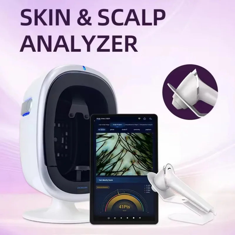New Tech Portable AI Face Skin Analyzer Machine with Moisture Pen 15.6-inch Large Screen 16 Languages