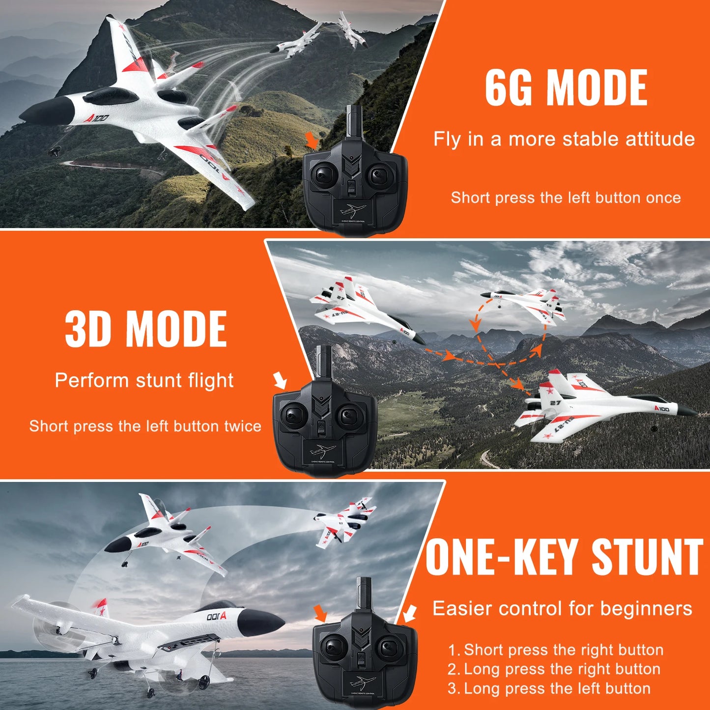 SucceBuy SU27 RC Plane 2.4G Remote Control Glider Aircraft