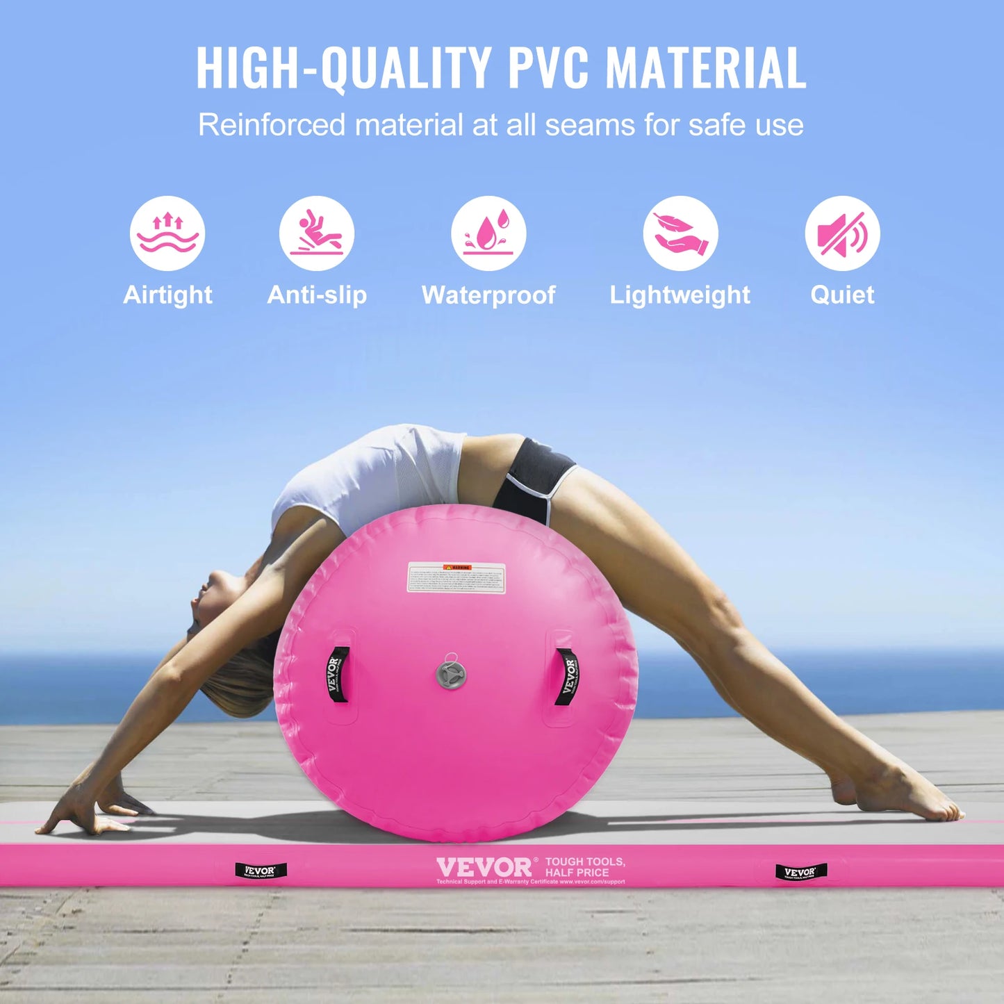 Inflatable Gymnastics Air Mat Tumble Track With Electric Pump
