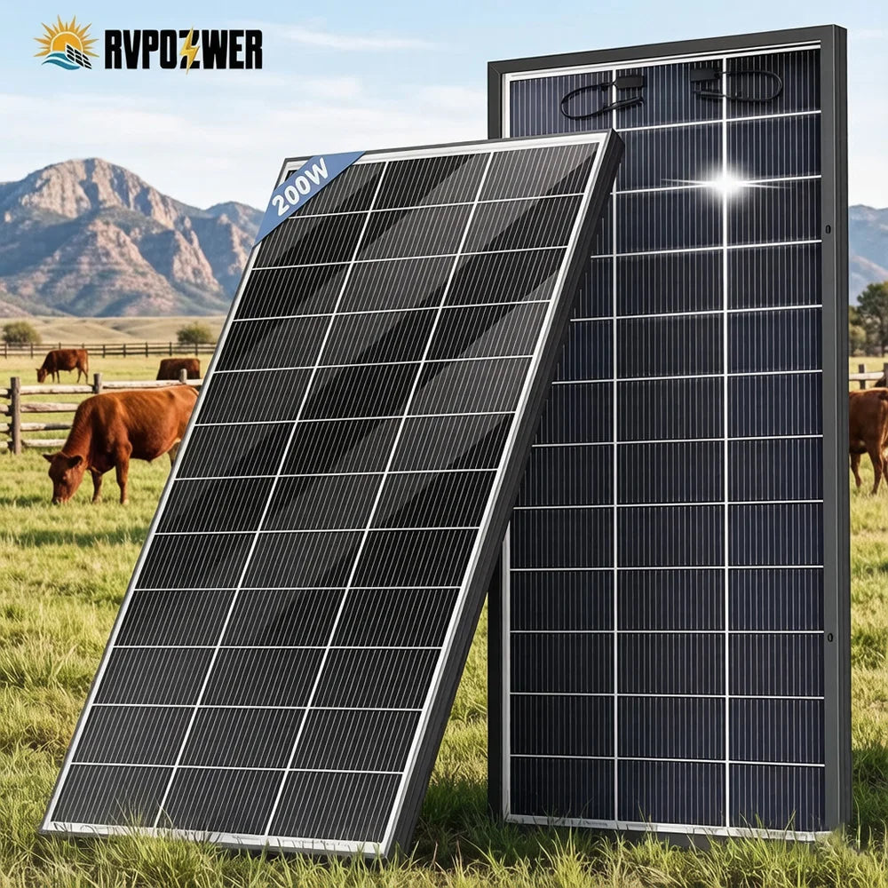 RVPOZWER Bifacial Solar Panel 16BB High Efficiency Photovoltaic Module