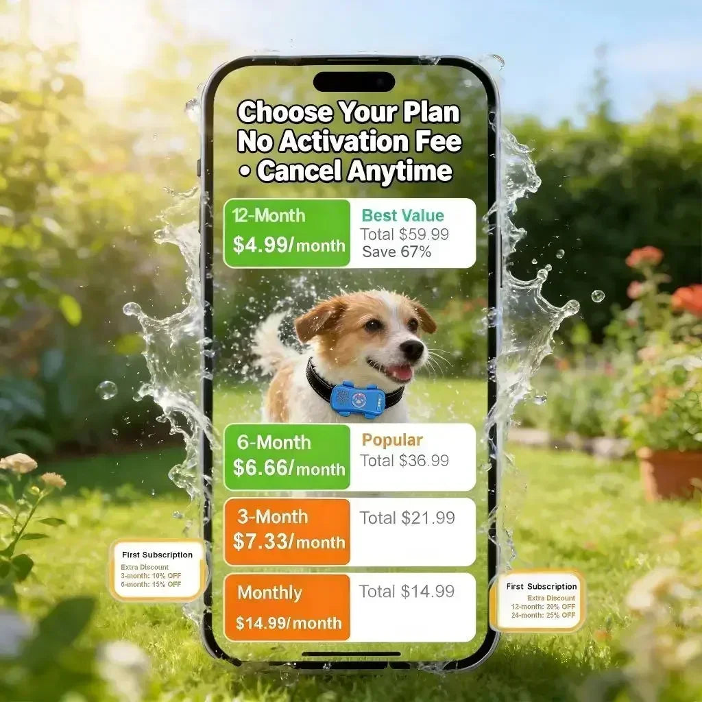 WANWAYTECH GPS Pet Tracker 4G With Built-In SIM Real Time Tracking IP67 Waterproof