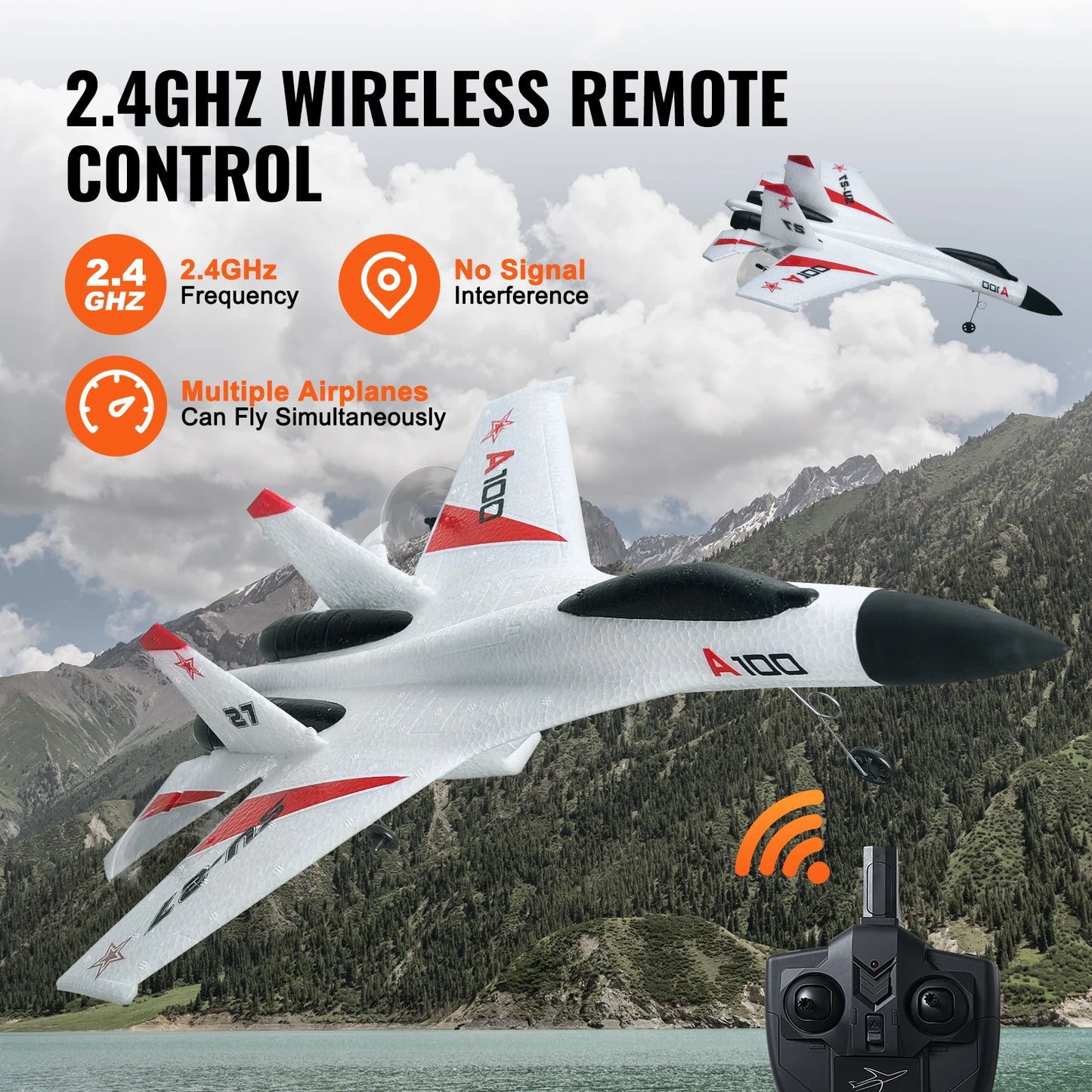 SucceBuy SU27 RC Plane 2.4G Remote Control Glider Aircraft