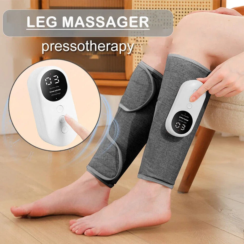 Heated Leg And Calf Massager With Adjustable Air Compression