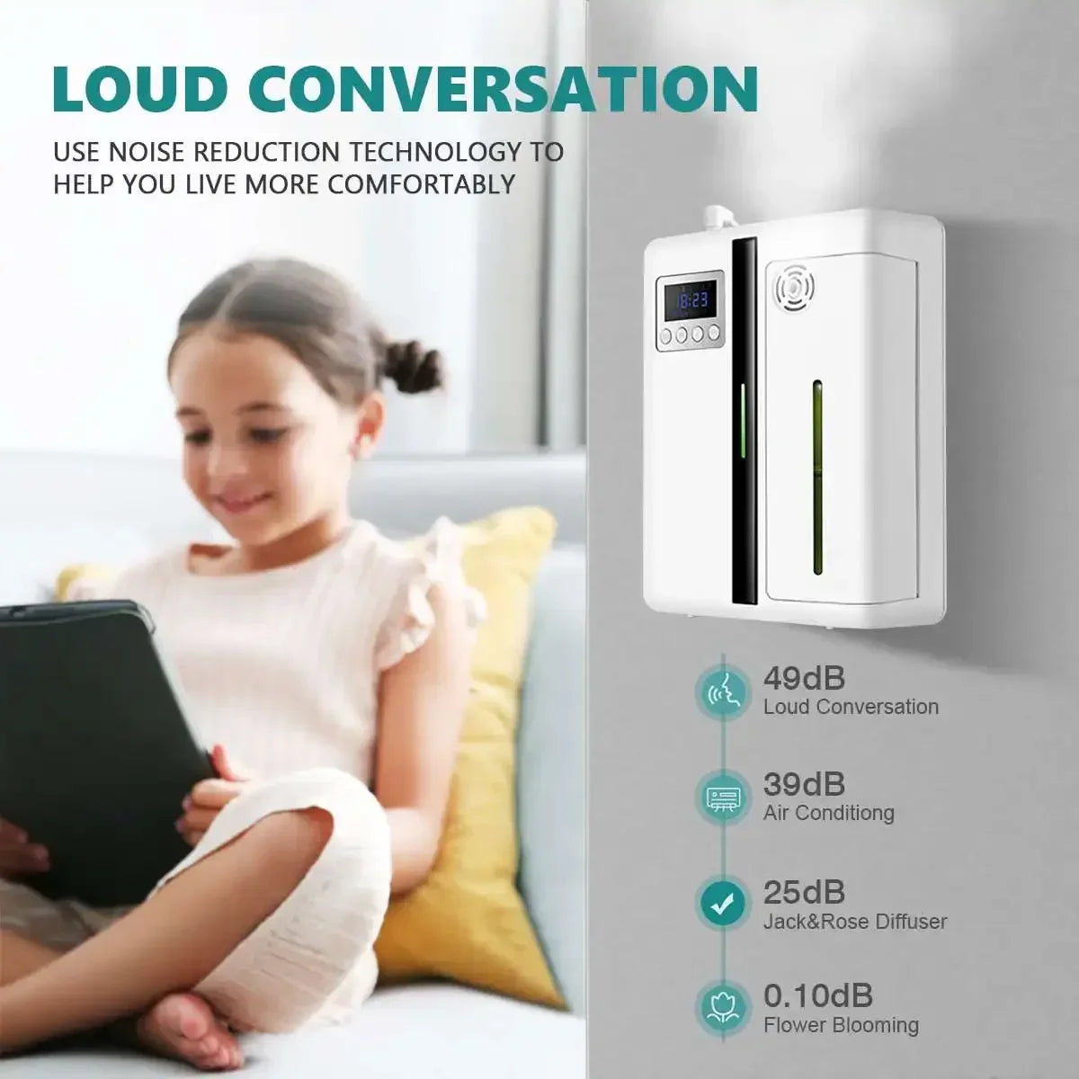 Le Parfum Fasina 200ml Smart Essential Oil Aroma Diffuser Bluetooth Wall Mounted For Home Commercial Use