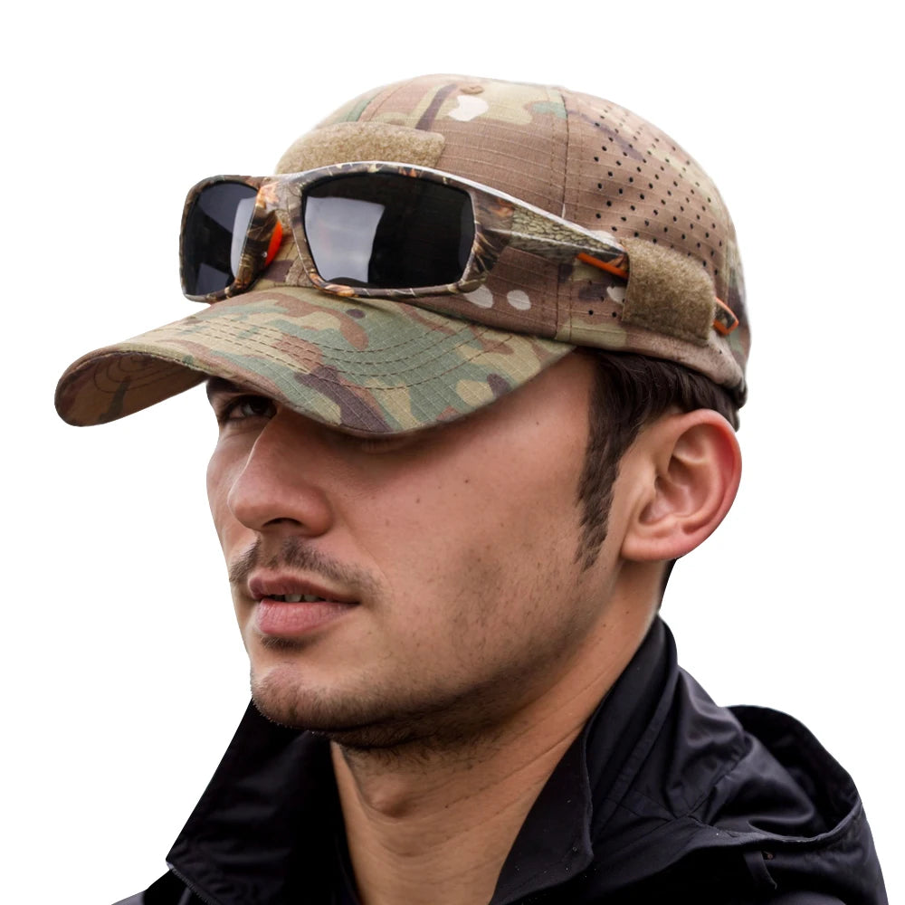 Camouflage Baseball Cap Breathable Sunscreen Hat Outdoor Sports