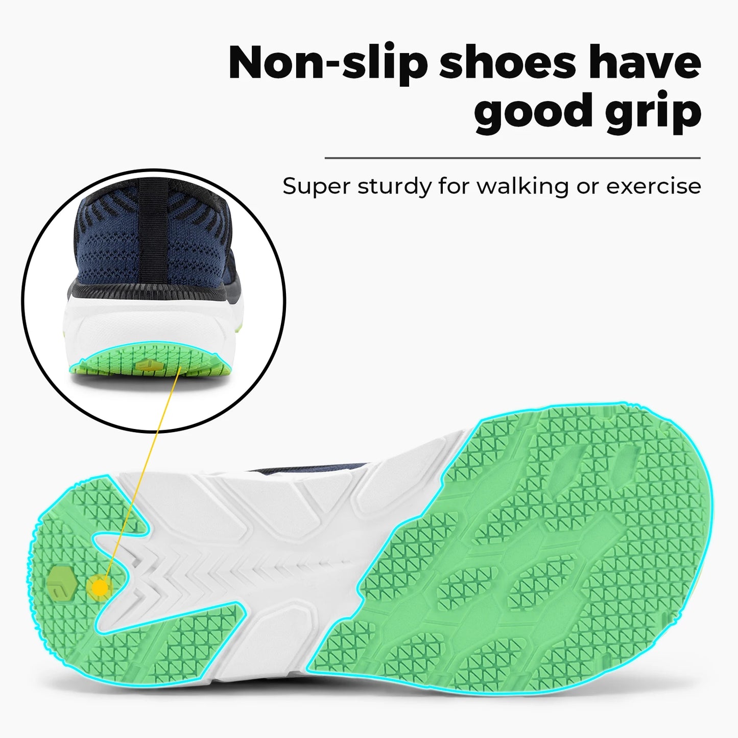 Fitville Men's Wide Toe Box Cushioned Running Shoes
