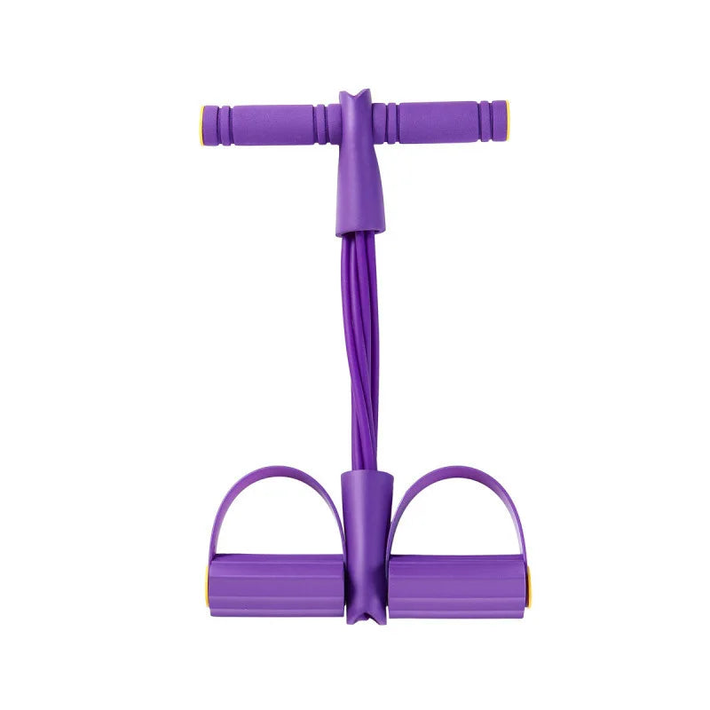 Natural Rubber Pedal Resistance Bands With Handles For Fitness