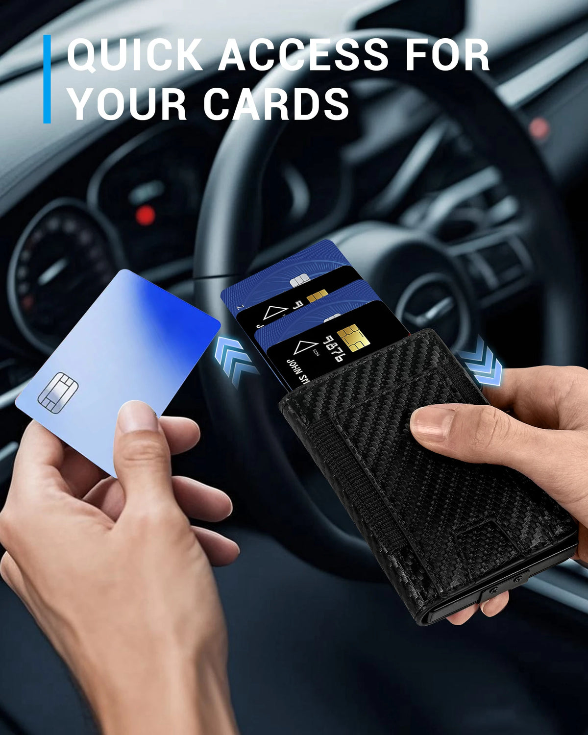 Ztellhim Slim Aluminum RFID Blocking Wallet With Money Clip