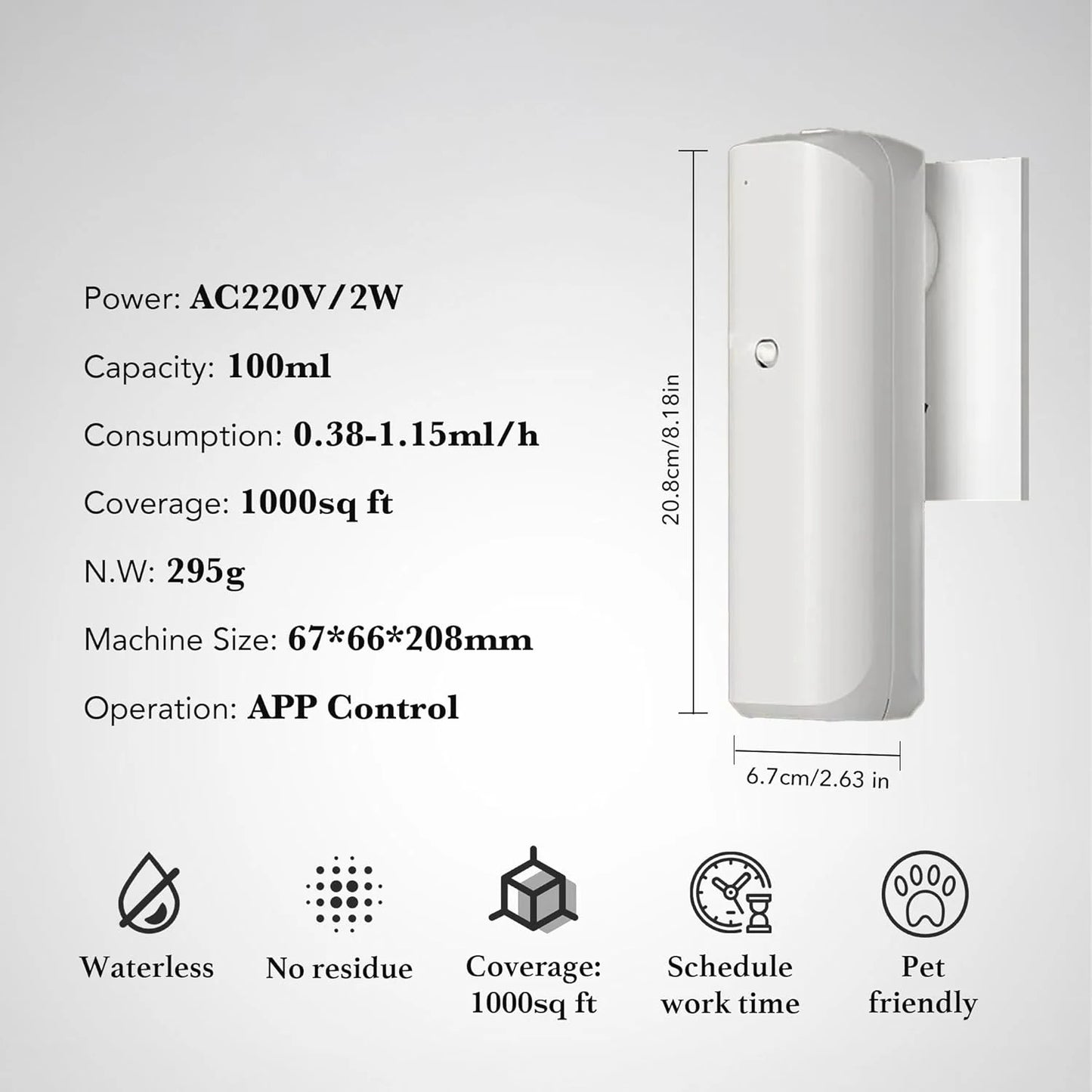 Namste Plug-In Oil Diffuser With Bluetooth Scent Diffuser For Rooms