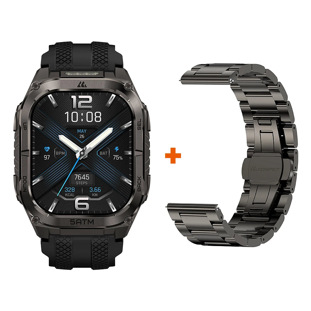 KOSPET Tank M4C Smartwatch GPS Health Tracking MIL STD 810H
