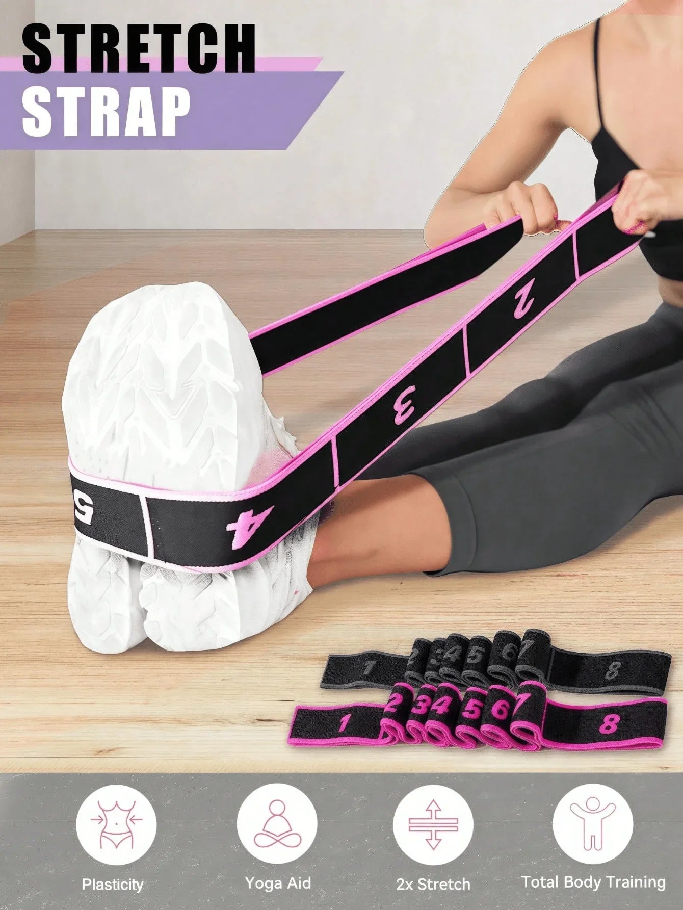 Yoga Elastic Resistance Band For Pilates And Fitness