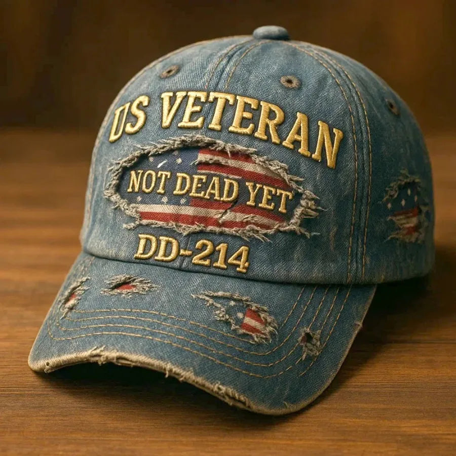 250th Anniversary Patriotic Cowboy Ripped Baseball Cap Adjustable