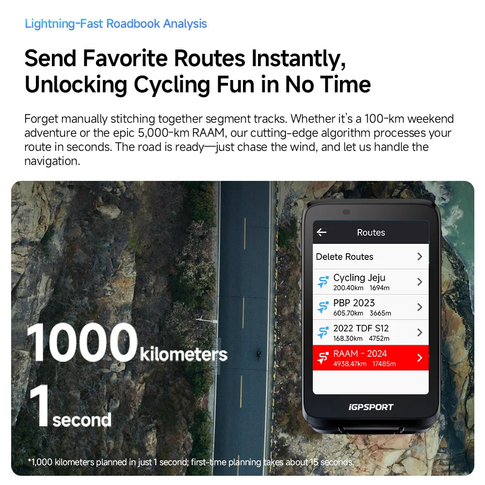 iGPSPORT Bicycle GPS Computer With Touchscreen Map Navigation