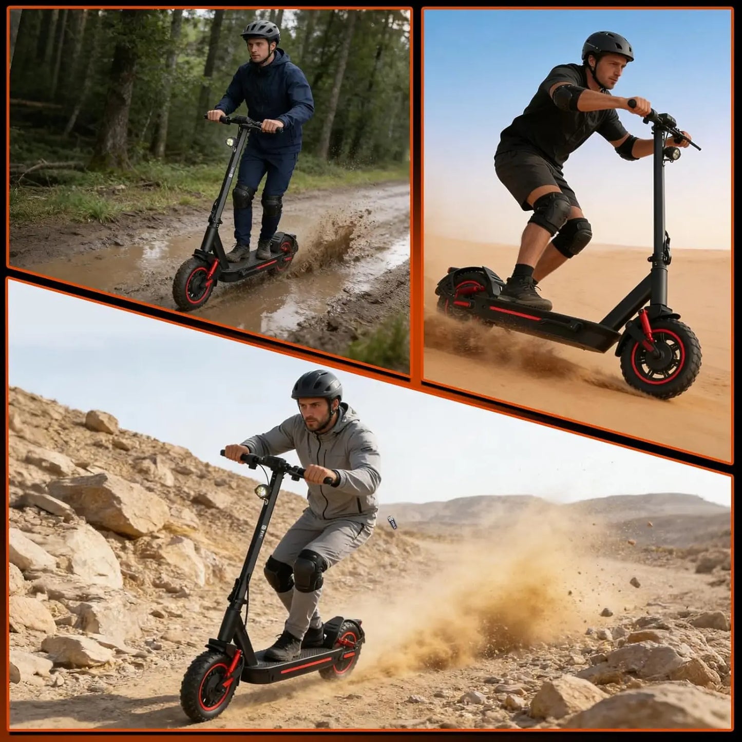 Electric Scooter 1200W Folding Off Road 30 MPH Top Speed