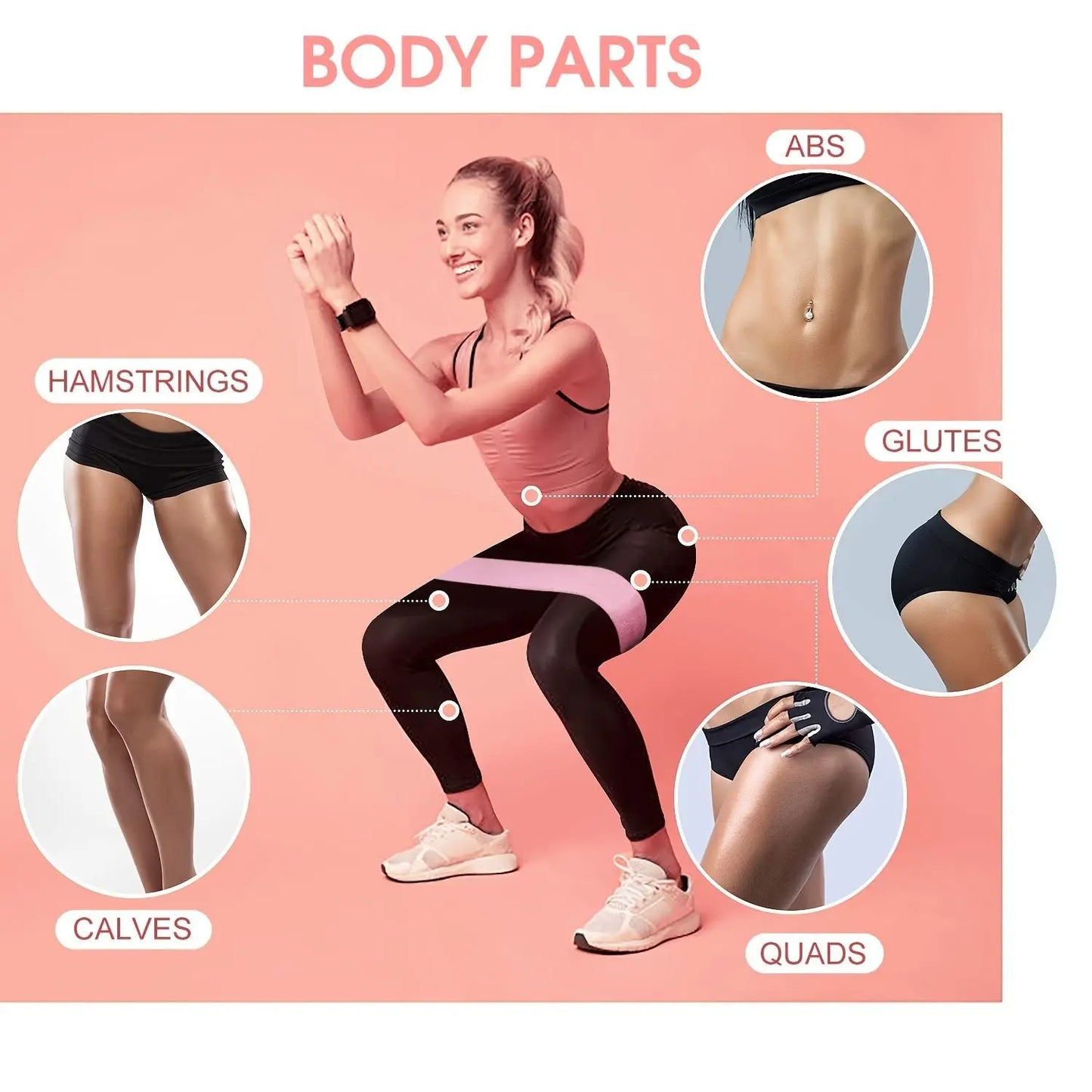 Resistance Bands Set For Legs Glutes And Home Exercise Workouts