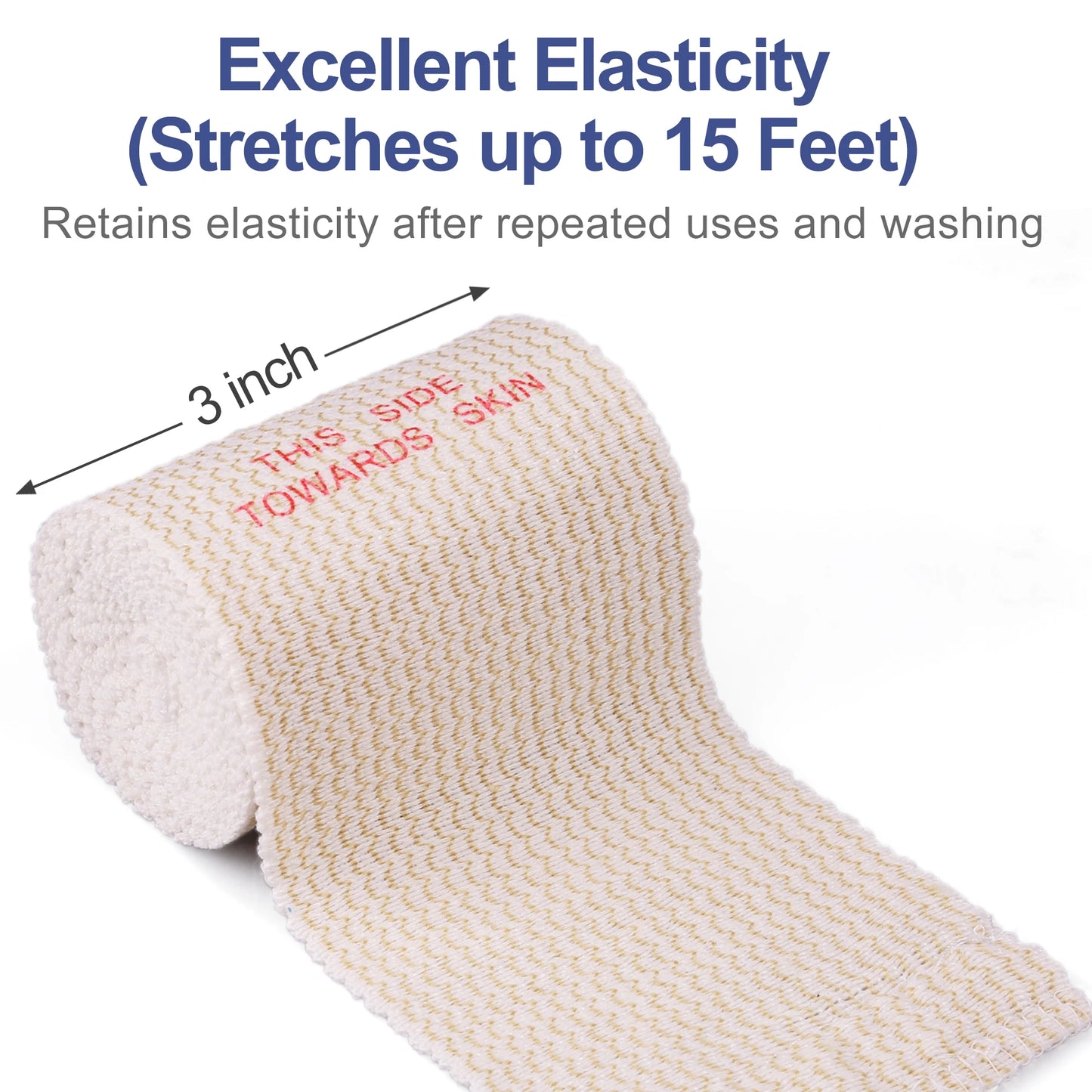 Elastic Bandage Wrap Cotton Compression With Self Closure For Sports
