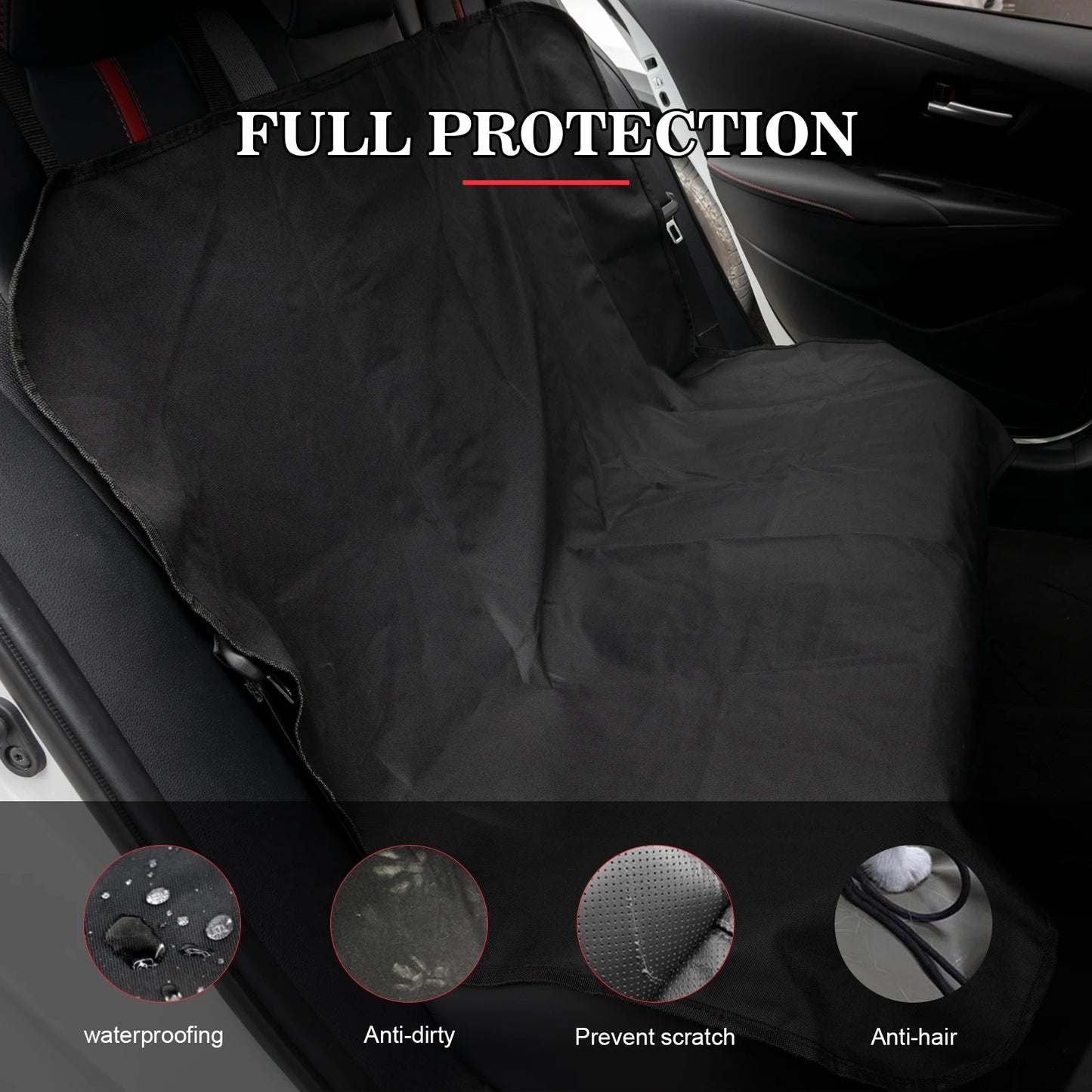 XUKEY Waterproof Dog Back Seat Cover Hammock Mat for Cars