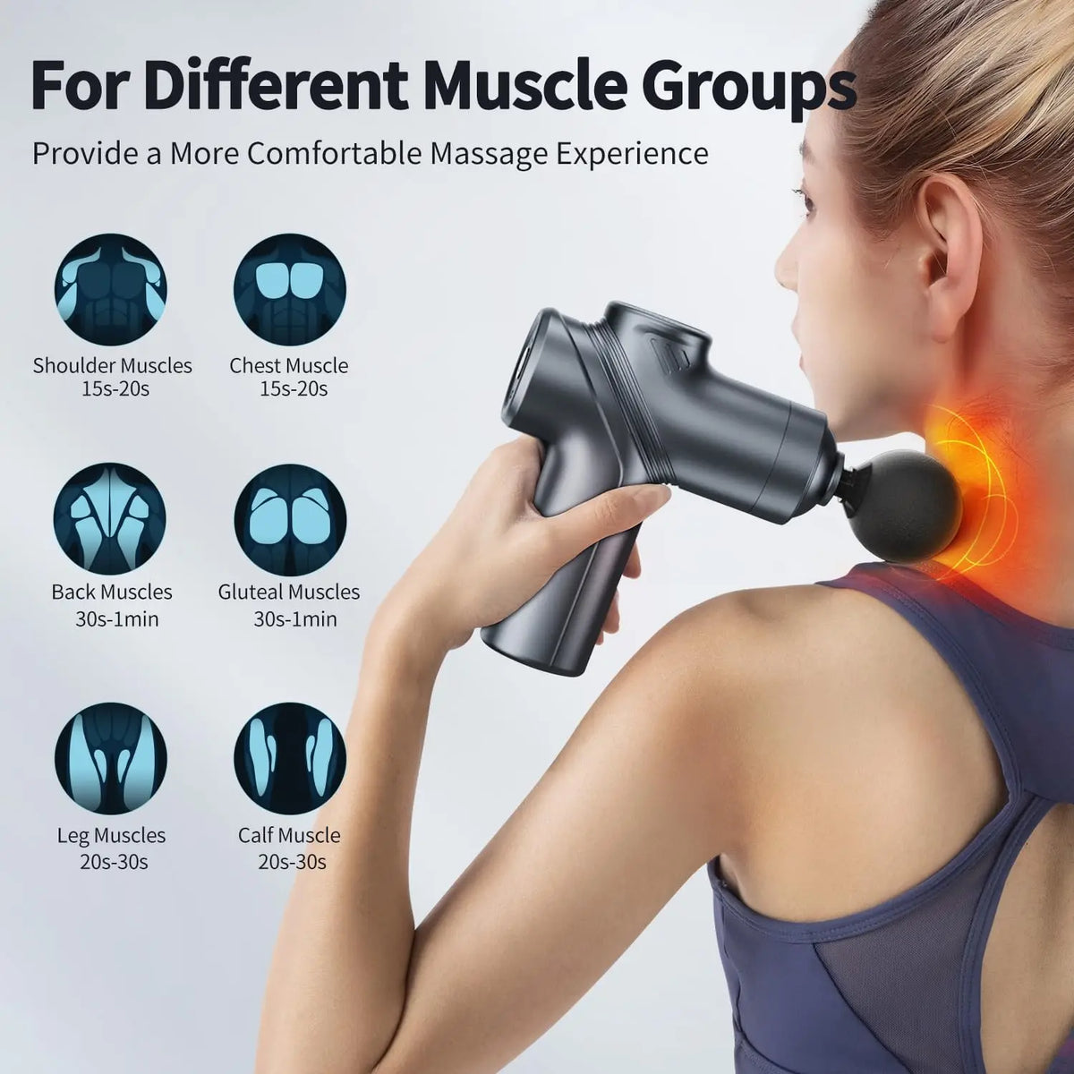 LEERCON Mini Muscle Massage Gun Featuring Silent Brushless Motor Design