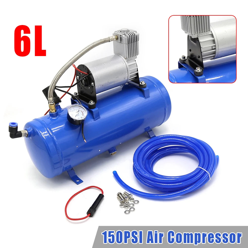 Professional 150 Psi Dc Onboard Air Horn Compressor System Kit