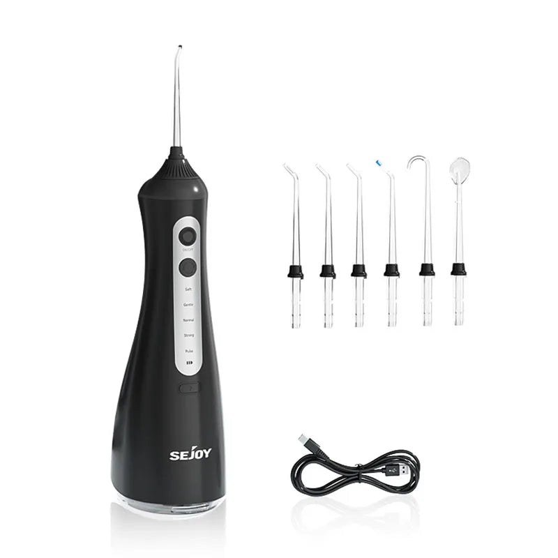 Sejoy Portable Electric Dental Water Flosser Irrigator With Tips